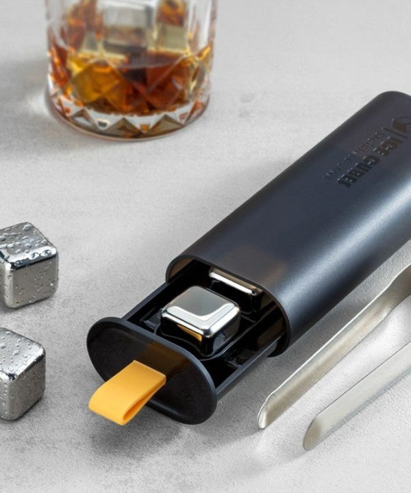 4 Piece Reusable Stainless Steel Ice Cube Kit, for Scotch, Whiskey, Wine & Drink Cheap Pice Original