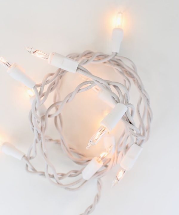 10-bulb Clear Glass Craft Lights, White Wire With Mastercard Cheap Online