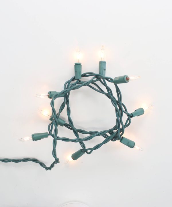 10-bulb Clear Glass Craft Lights, Green Wire Buy Cheap Latest