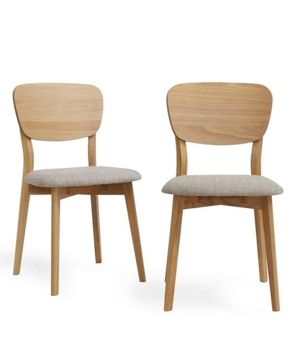 Set of 2 Linden Contemporary Timber Back Dining Chair Official Site