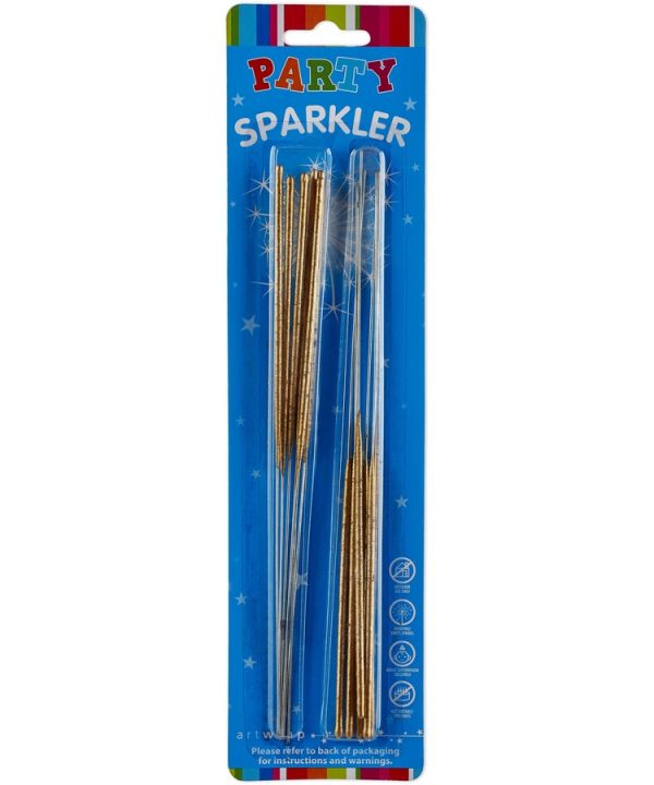 12 Pack Party Sparklers - Gold Diwali Party Fun Official