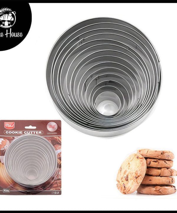 14Pcs Round Cookie Cutter Set Stainless Steel Outlet Cheap Quality