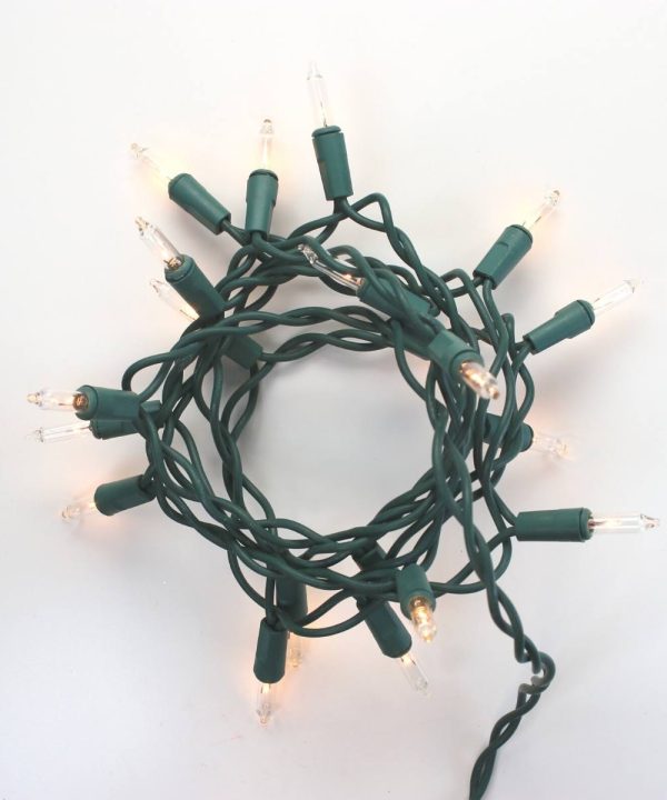 15-bulb Clear Glass Craft Lights, Green Wire Buy Cheap Cheap