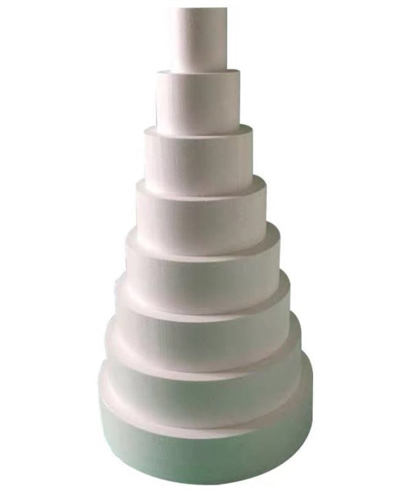 10cm (4inch)Tall x 4inch,6inch,8inch,10inch,12inch,14inch Wide Round Cake Foam Dummy Websites For Sale