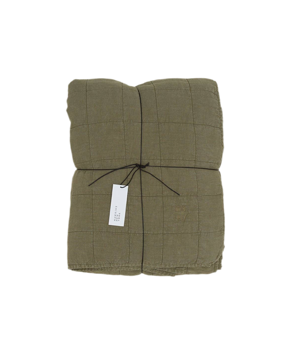 SIMPLE LINEN QUILT - OLIVE Clearance Deals