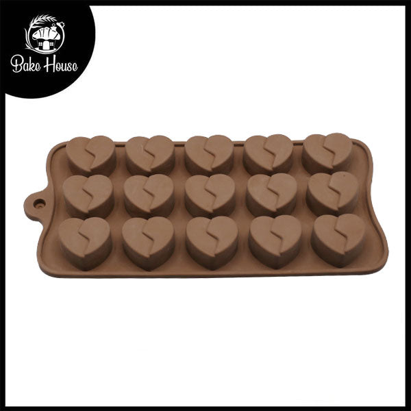 Broken Heart Silicone Chocolate Mold 15 Cavity Clearance Wholesale Pice