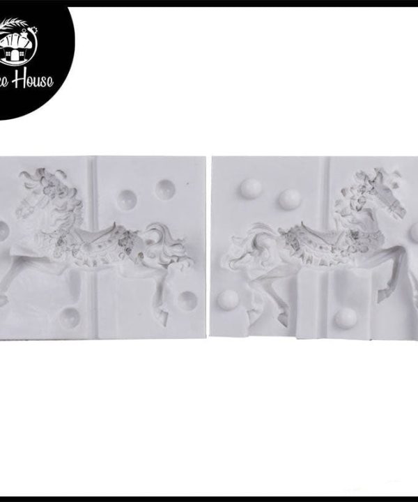 2 Sided Big Size Carousel Horse Silicone Fondant Mold Sale With Credit Card