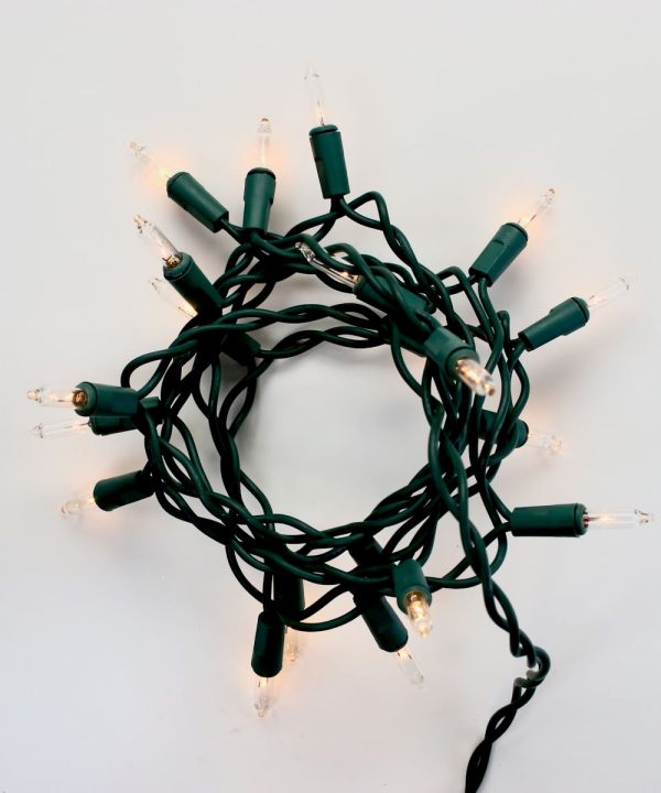 20-bulb Clear Glass Craft Lights, Green Wire Buy Cheap Very Cheap