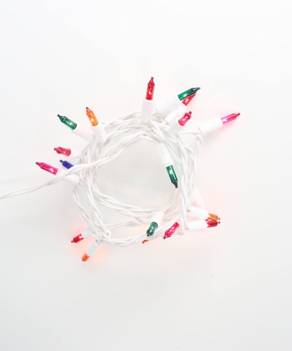 20-bulb Multicolor Glass Craft Lights, White Wire Sale 2025 New