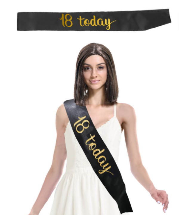 18 Today 18th Birthday Party Sash - Black Free Shipping Cheap Pice