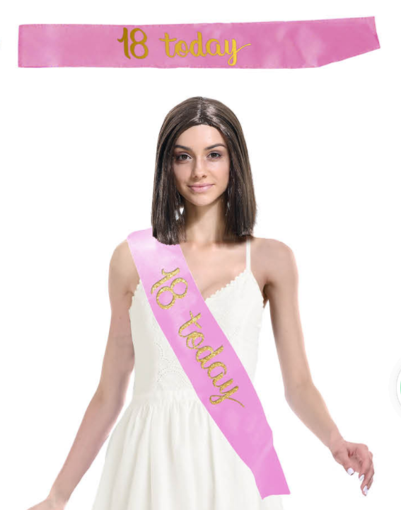 18 Today 18th Birthday Party Sash - Light Pink Cheap With Paypal