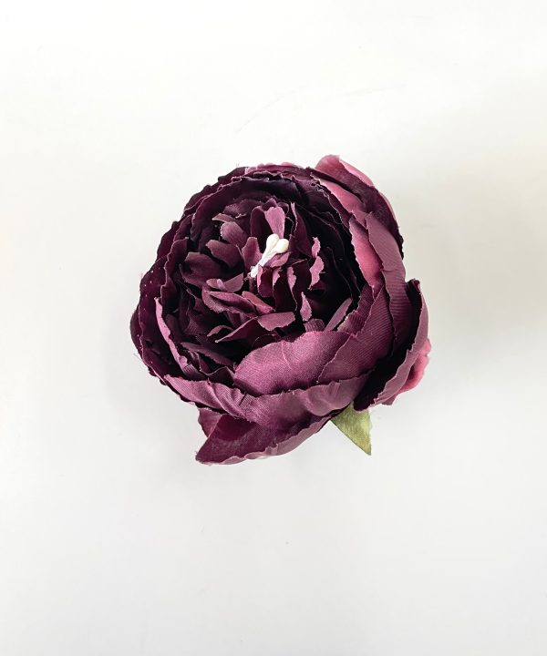 10cm Deep Burgundy Artificiall Peony Flower Head Loose Buy Cheap Affordable