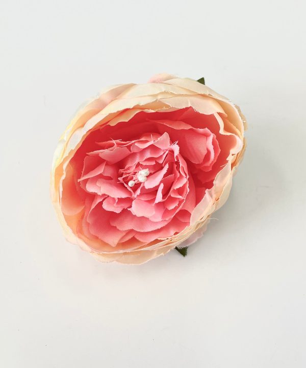 10cm Peach & Pink Artificial l Peony  Flower Head Loose Authentic Cheap Pice