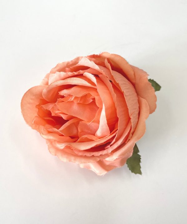 10cm Light Orange Artificial l Peony Flower Head Loose Cheap Browse