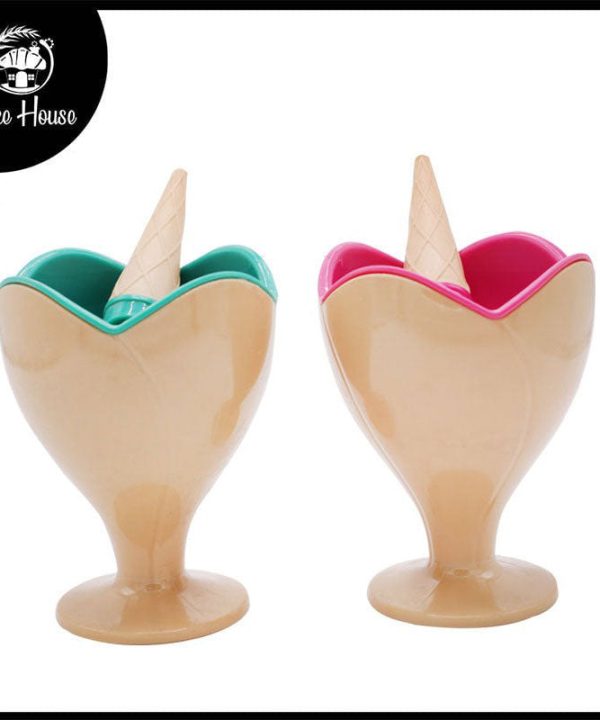 2Pcs Ice Cream Cup With Spoon Plastic Deals Cheap Pice