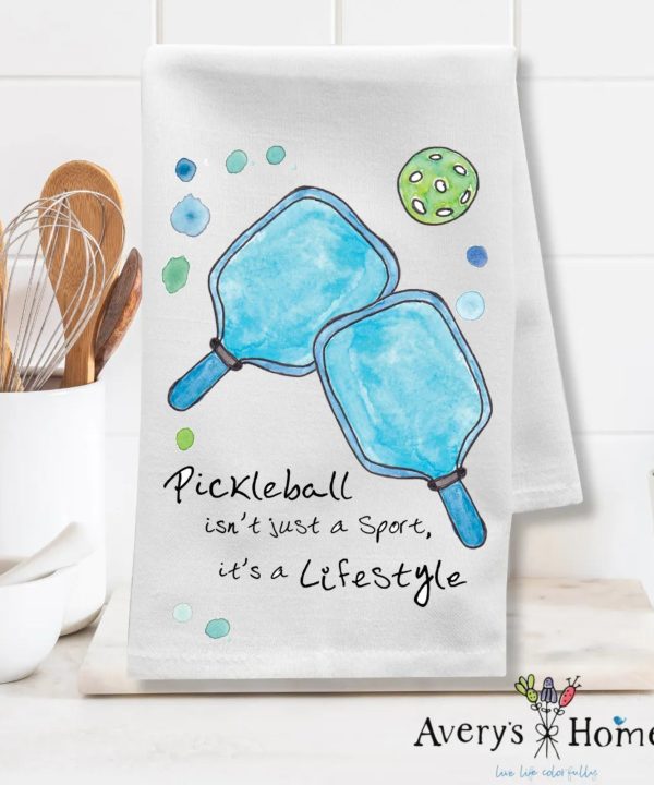 Pickleball Lifestyle Sport Customizable Flour Sack Dish Towel Cheap Explore