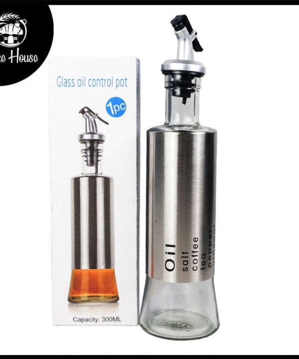 300ml Glass Oil Control Pot Bottle with Steel Covered Body Best Pices For Sale
