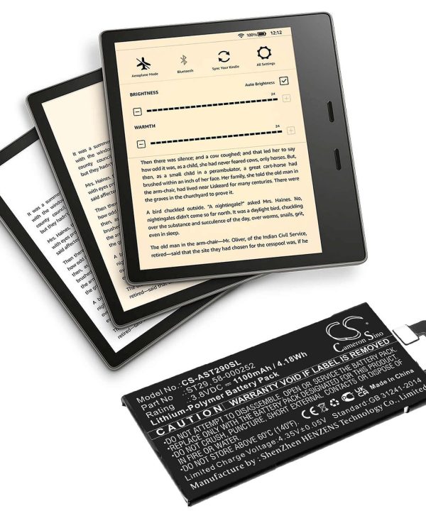 3.8V, Li-Polymer, 1100mAh, E-book, E-reader battery fits Amazon, 58-000252, Kindle Oasis 3, 4.18Wh Popular Sale Online