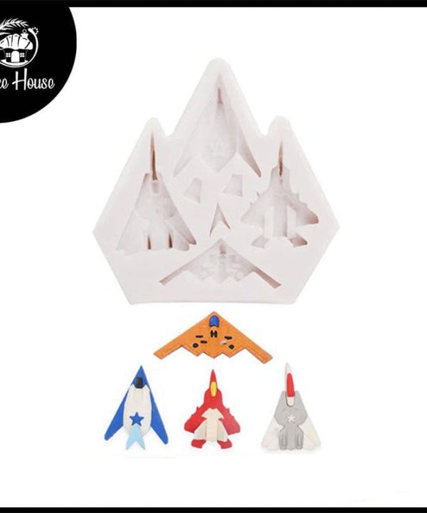 3D Jet Fighter plane Silicone Fondant Mold Countdown Package Online