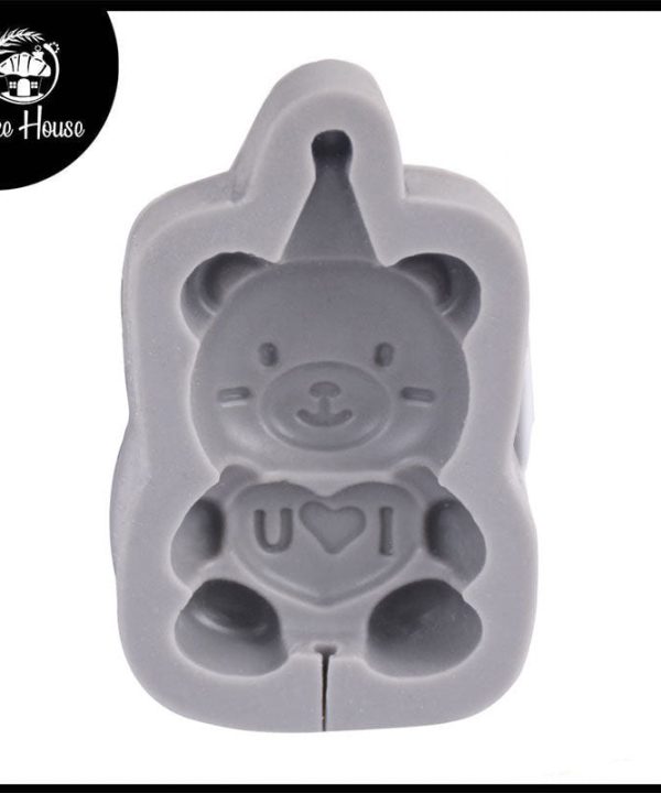 3D Teddy Bear With Birthday Cap Lollipop Mold Sast For Sale