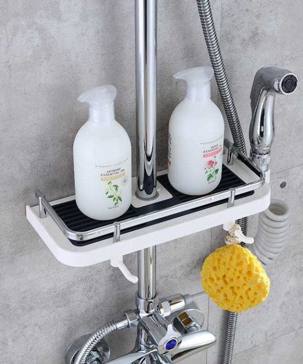 Adjustable Bathroom Shampoo Lotion Tray Holder Organizer Shelves, Punch-free, Easy to Install, Strong Load-Bearing, for Bathroom Storage Buy Cheap Latest