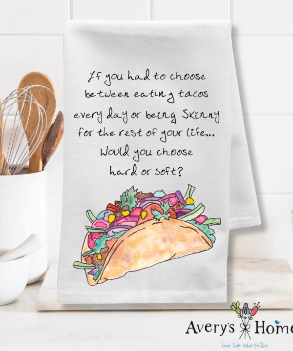 Tacos for Life Customizable Flour Sack Dish Towel Excellent Online