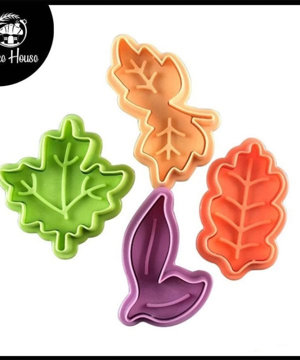 4-Piece Autumn Leaves Fondant Plunger Cutter Set Outlet Order