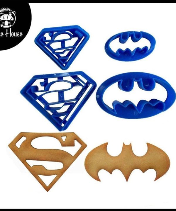 4-Piece Batman and Superman Superhero Cookie Cutter Set - Plastic Free Shipping Best Store To Get