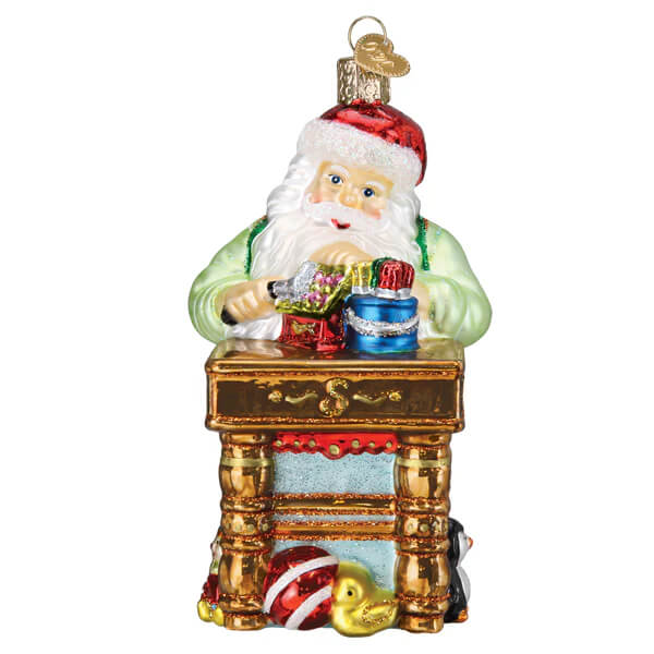 Workshop Santa Ornament Discount Low Pice