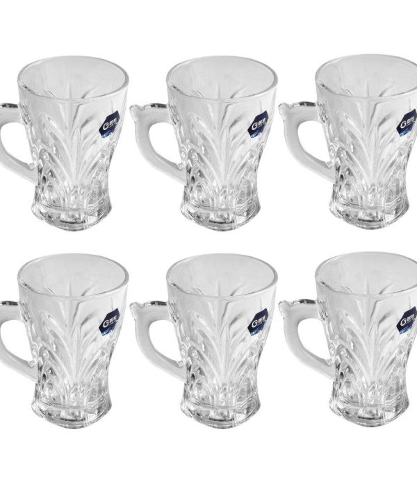 Premium Lead Free Glass Tea Cup Set of 6 pcs 150 ml Get Authentic