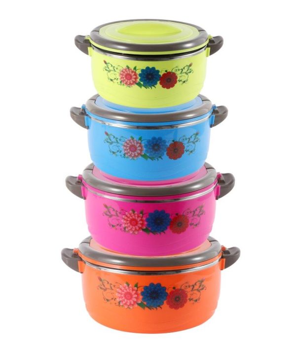 Plastic Vacuum Insulated Hot Pot Food Warmer Set of 4 0.8L 1.6L 3L 5.5L Outlet Pices