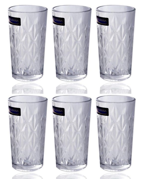 Premium Lead Free Glass Tumblers Set of 6 Pcs 300 ml Cheap Finishline