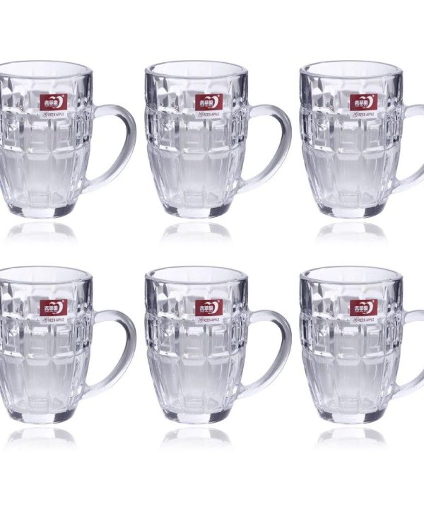 Multipurpose Glass Beverage Drinking Mug Tea & Coffee Mug Set of 6 pcs 200 ml Outlet Choice