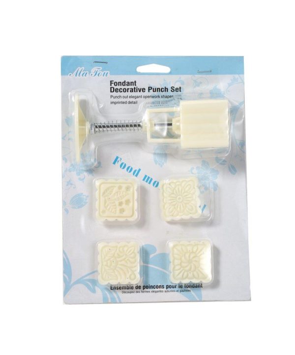 Plastic Maamoul Moon Cake Mould Pastry Mould 4 Stamps 15*6.5 cm Buy Authentic Online