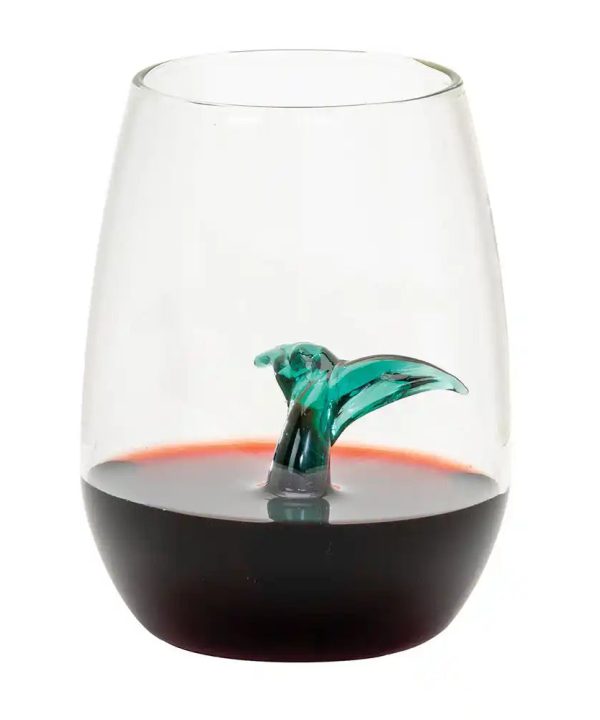 Whale Tail Stemless Wine Glass Clearance Cheapest Pice