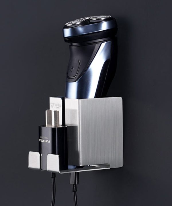 All-in-one Stainless Steel Electric Shaver Holder/Rack with Strong Bearing, Self-Adhesive Hanger & Charging Hole Clearance Inexpensive
