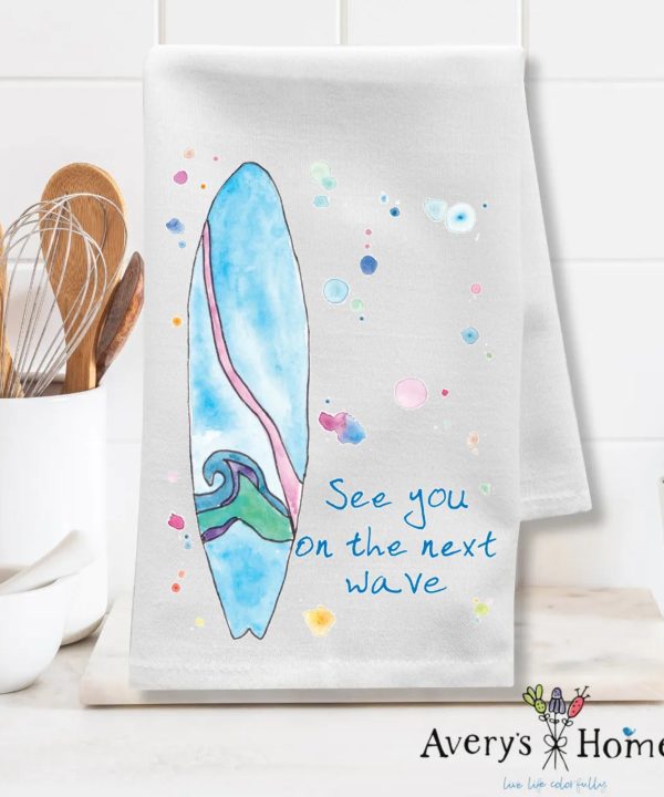 Surfing Ocean Customizable Flour Sack Dish Towel Buy Cheap Pre Order