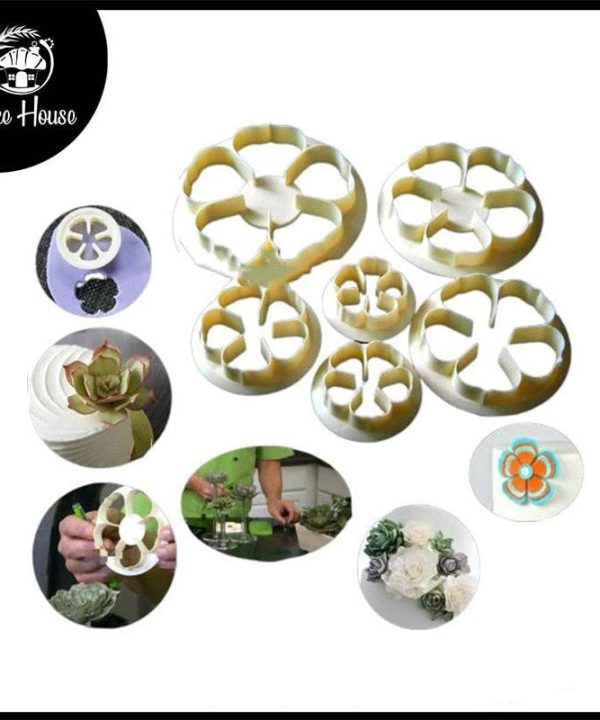 5 Petal Rose Fondant Cutter 6Pcs Set Quality Free Shipping