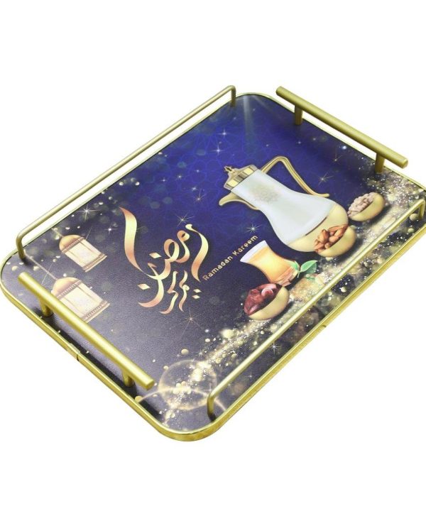 Ramadan Deco Food Tray Rectangle Eid Serving Tray Set of 2 Pcs 31*39/24*33 cm Cheap Sale Brand New Unisex
