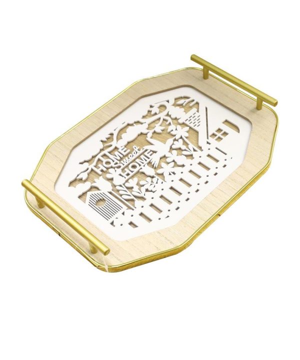 Ramadan Deco Food Tray Oval Eid Serving Tray Set of 2 Pcs 31*39/24*33 cm Free Shipping Wiki