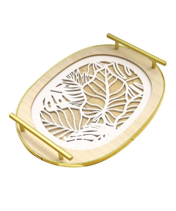 Ramadan Deco Food Tray Oval Eid Serving Tray Set of 2 Pcs 31*39/24*33 cm Cheap Pices Authentic