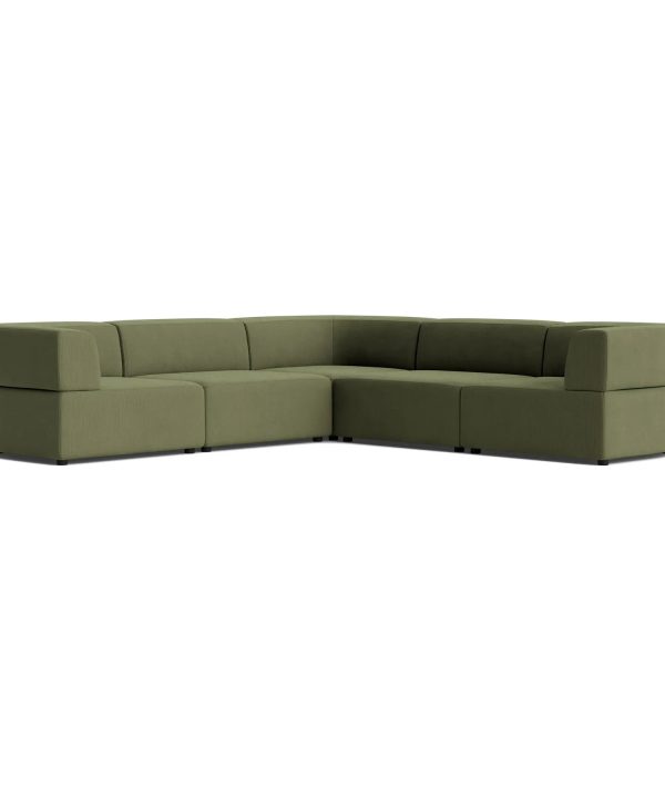 Stretch Corner Sofa - Corduroy Forest Sast Sale Online