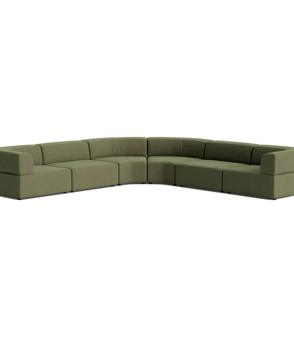 Stretch Large Angled Corner Sofa - Corduroy Forest Free Shipping Low Shipping