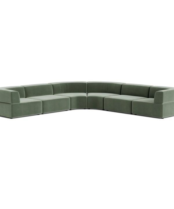 Stretch Large Angled Corner Sofa - Opal Ocean Outlet For Sale