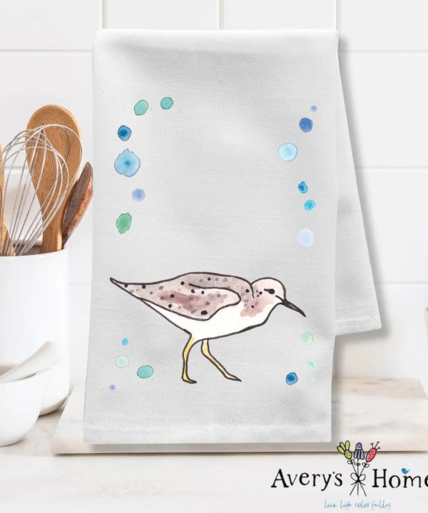 Sandpiper Beach Bird Customizable Flour Sack Dish Towel Quality Original
