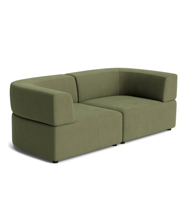 Stretch 3 Seater Sofa - Corduroy Forest Discount Hot Sale