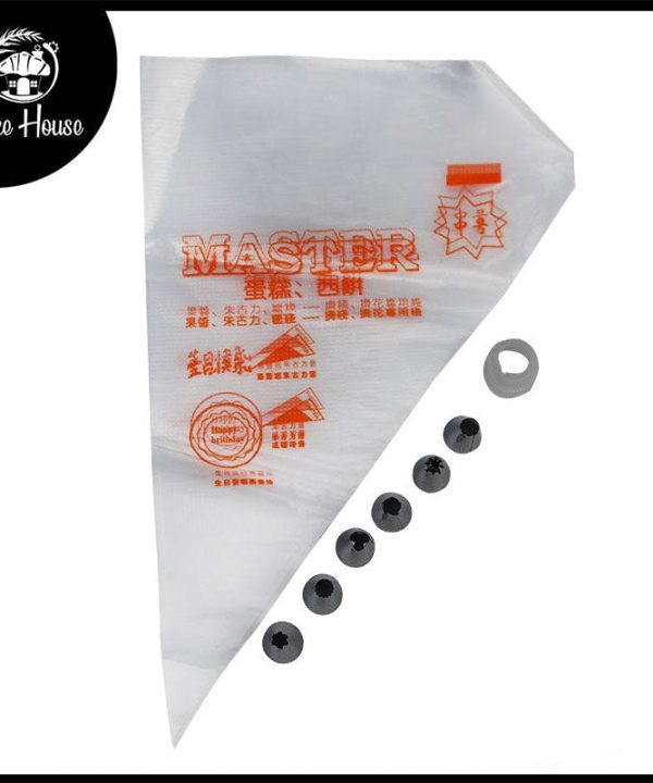 6 Nozzles with Coupler And 25 Pcs Disposable Piping Bags Pack Browse For Sale