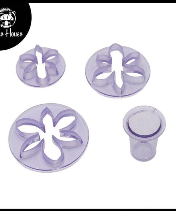 6 Petal Flower Plastic Cutter 4Pcs Set Clearance Amazing Pice