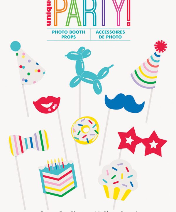 10 SELFIE PHOTO PROPS - BIRTHDAY BALLOON CHEER 100% Guaranteed