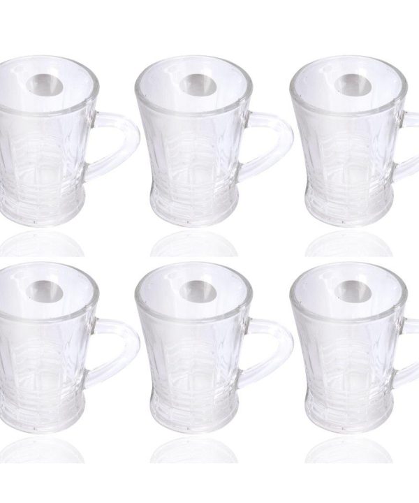 Premium Lead Free Glass Tea Cup Set of 6 pcs 100 ml The Best Store To Get